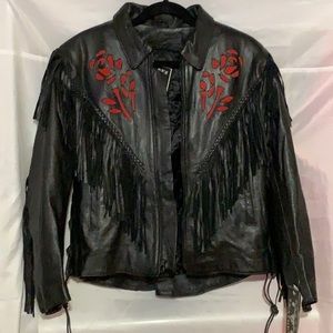 Barney’s Leather Motorcycle Jacket, Size L NWT MAKE AN OFFER!!!